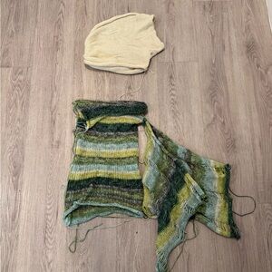 Handmade Knitted Scarf and Hat Set